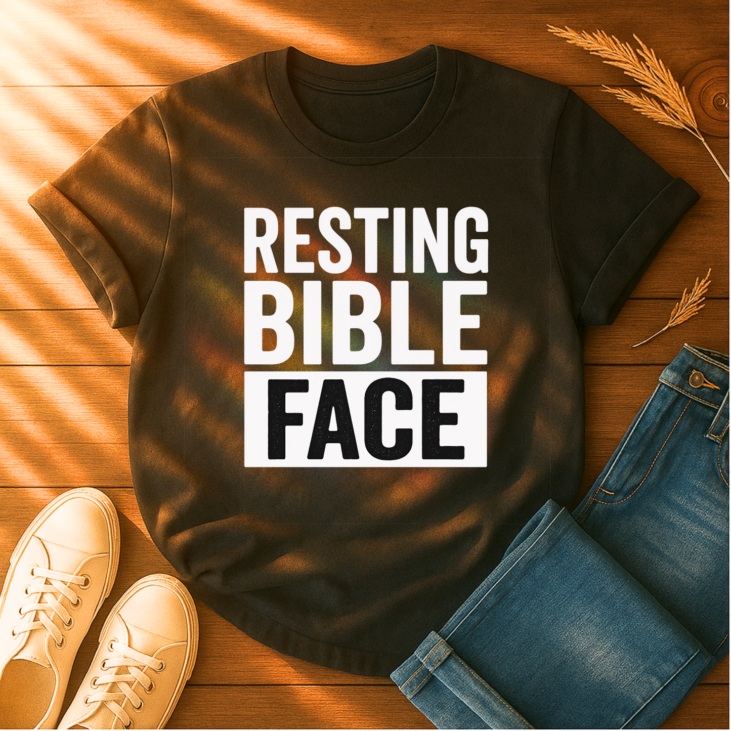 Resting Bible Face T-Shirt