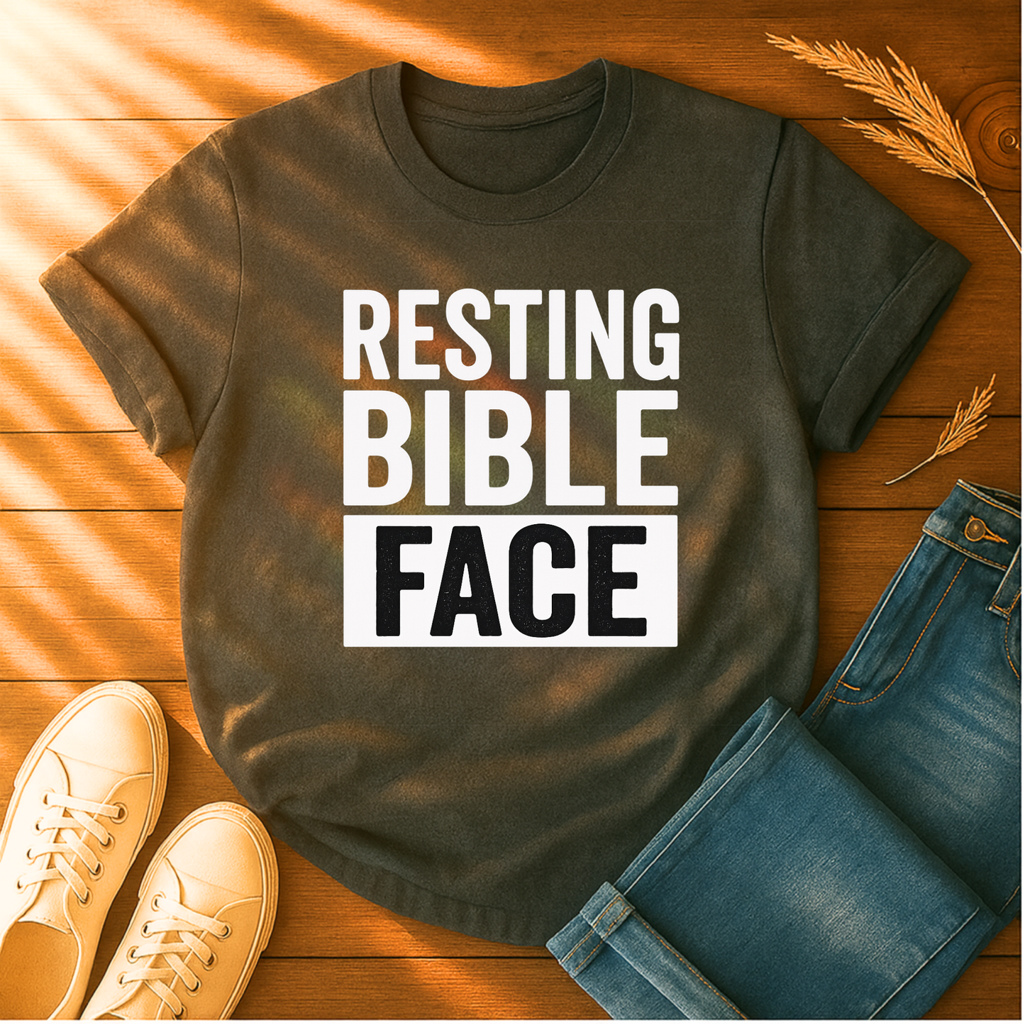 Resting Bible Face T-Shirt