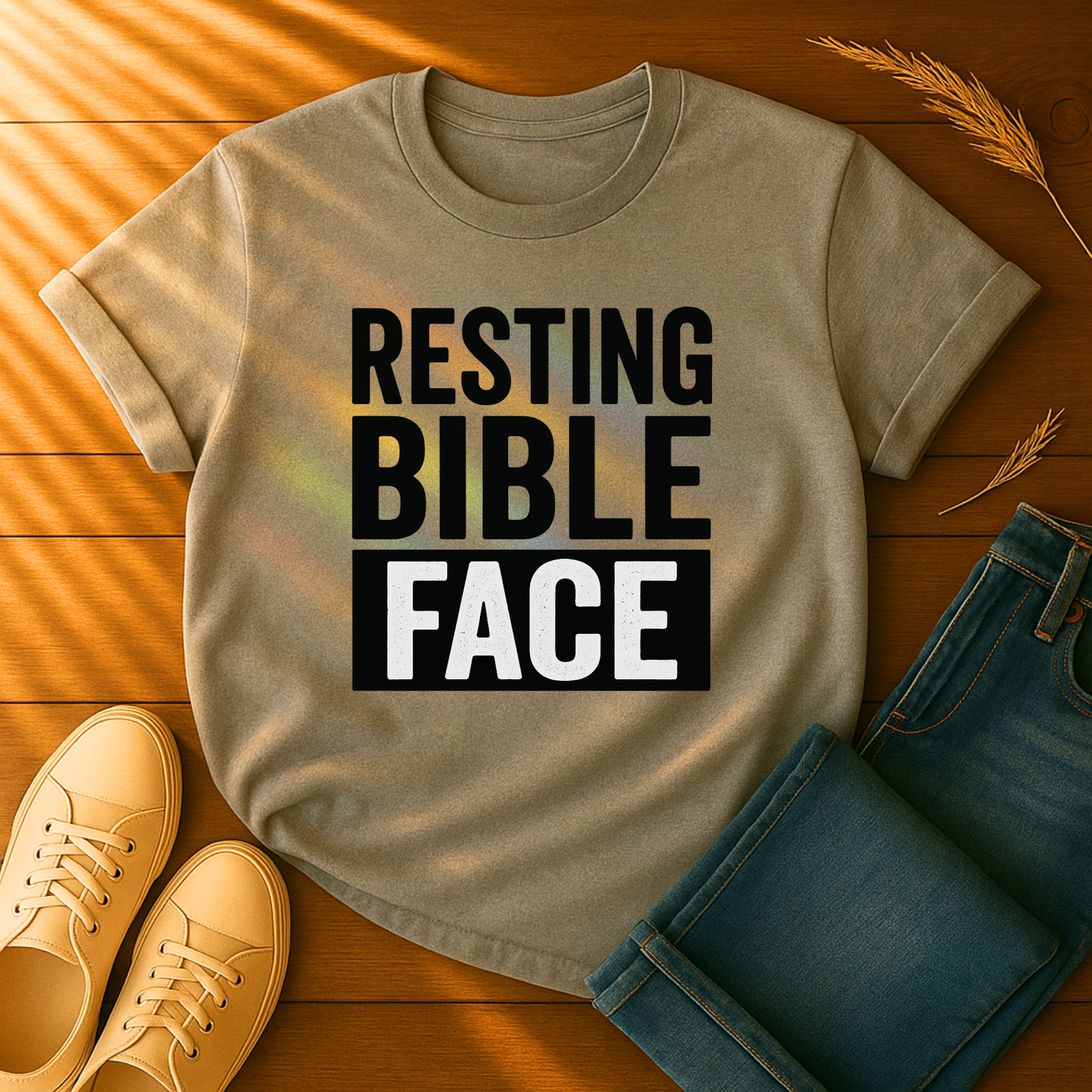 Resting Bible Face T-Shirt