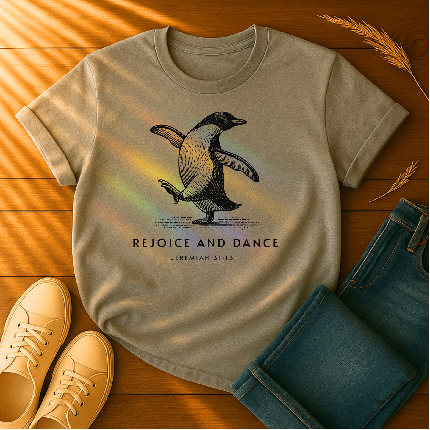 Penguin Rejoice and Dance T-Shirt