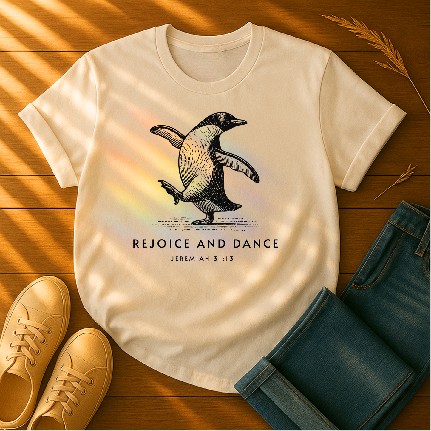 Penguin Rejoice and Dance T-Shirt