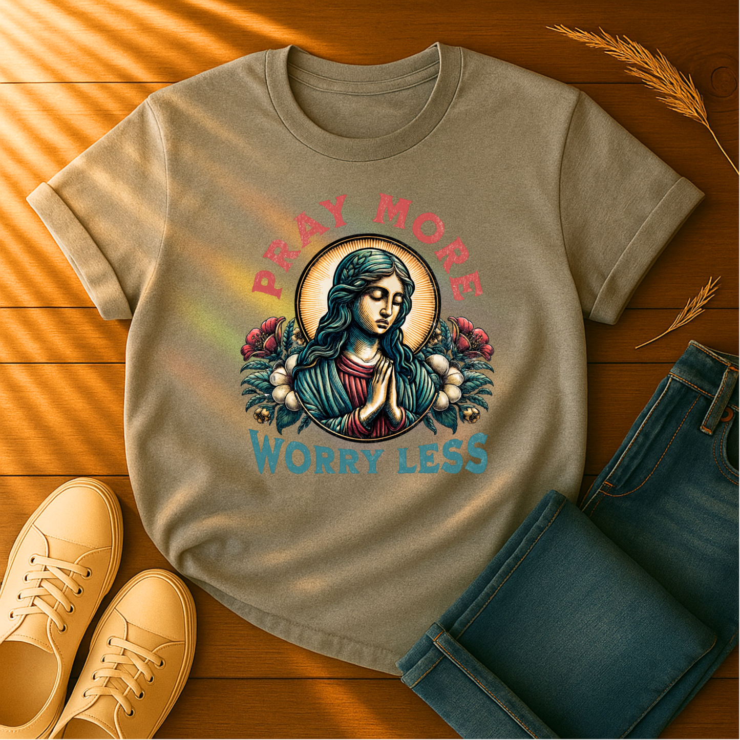 Pray More, Worry Less T-Shirt