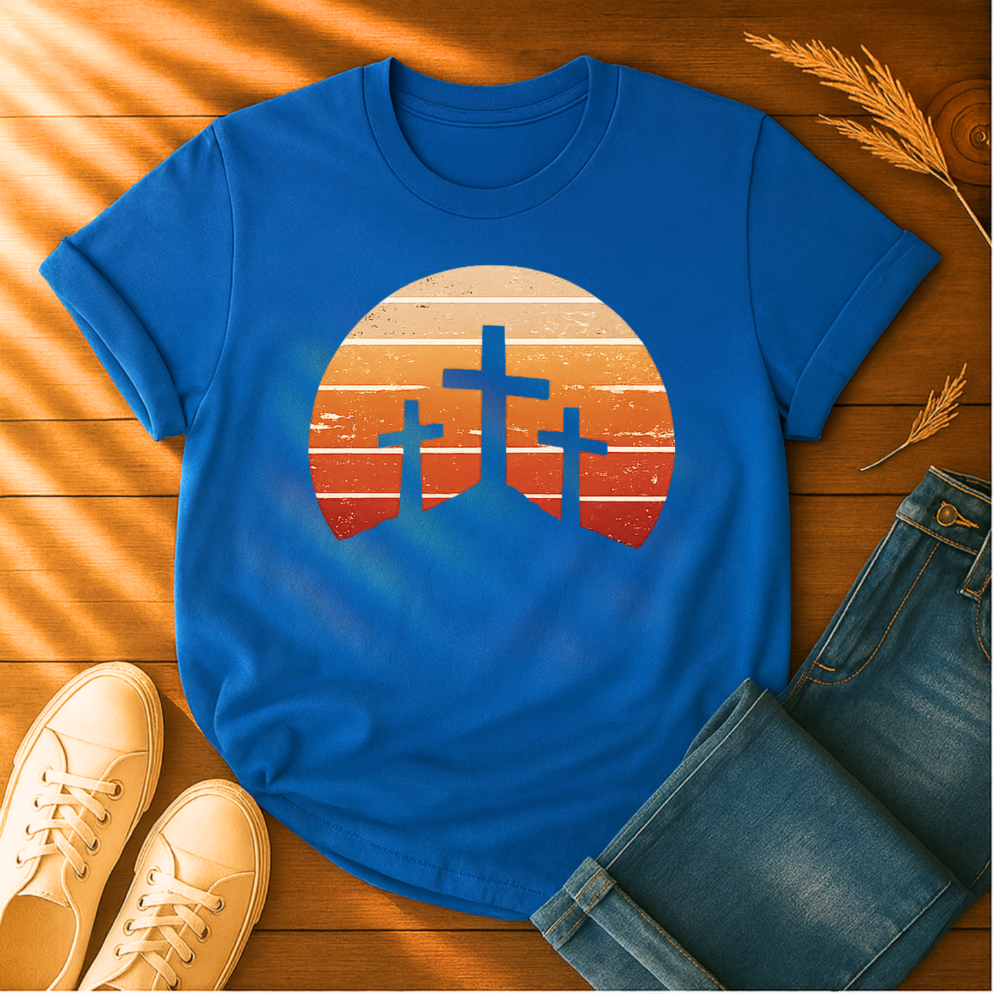 Sunset Three Crosses T-Shirt