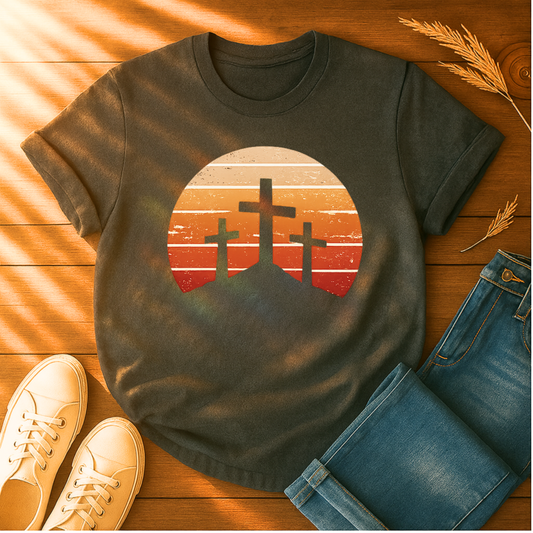 Sunset Three Crosses T-Shirt