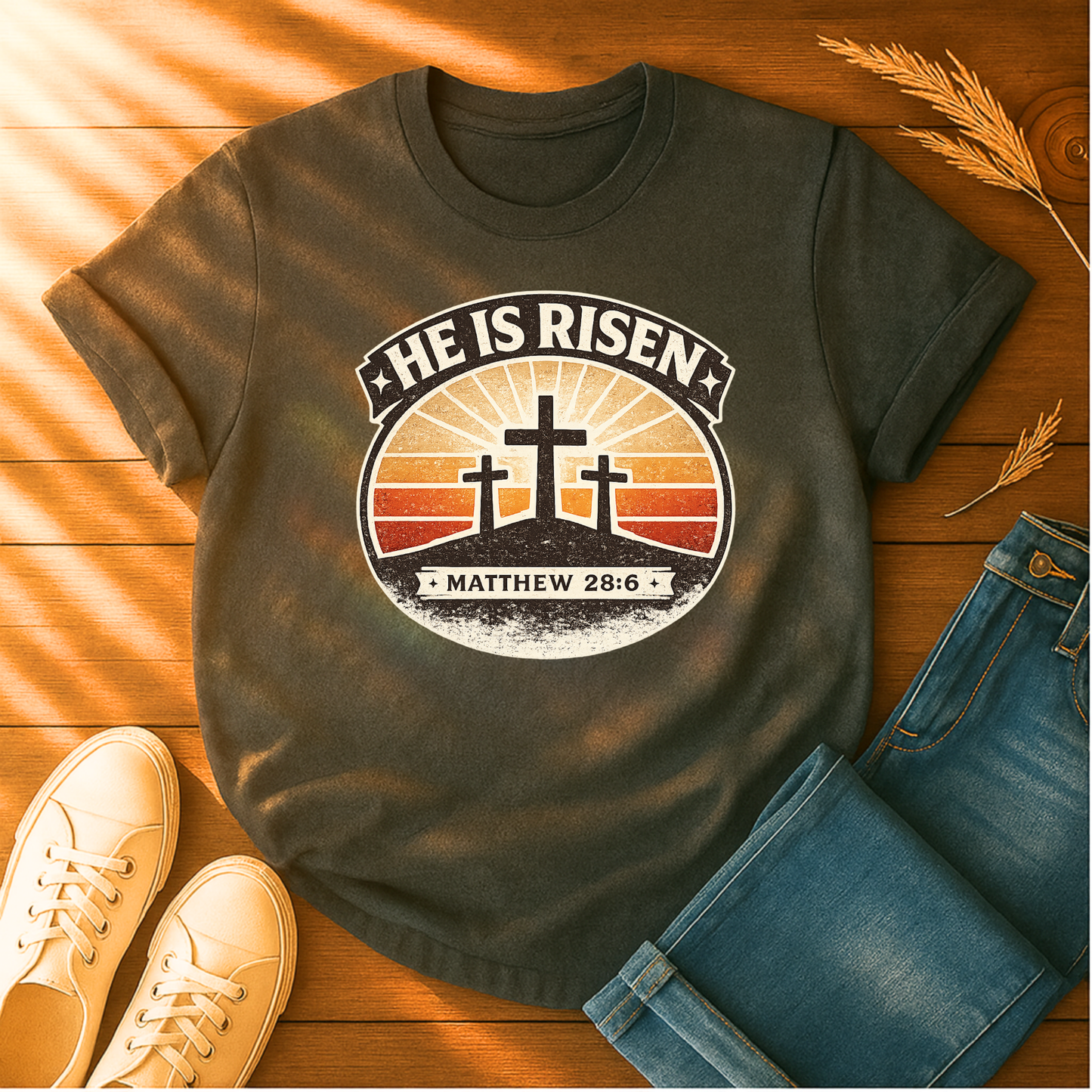 He Is Risen Sunset T-Shirt