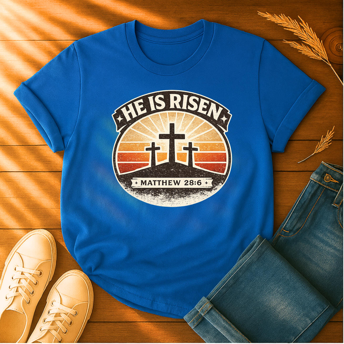 He Is Risen Sunset T-Shirt