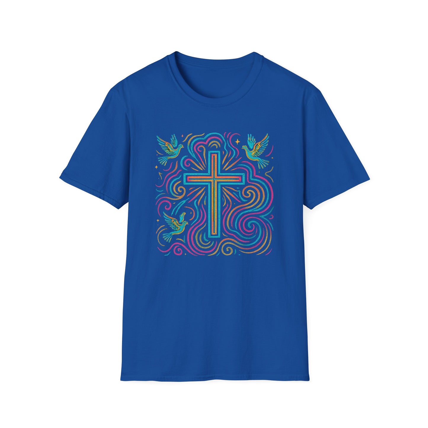 Swirl Cross with Doves T-Shirt