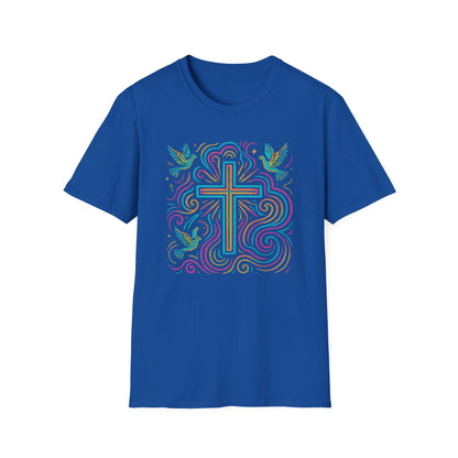 Swirl Cross with Doves T-Shirt