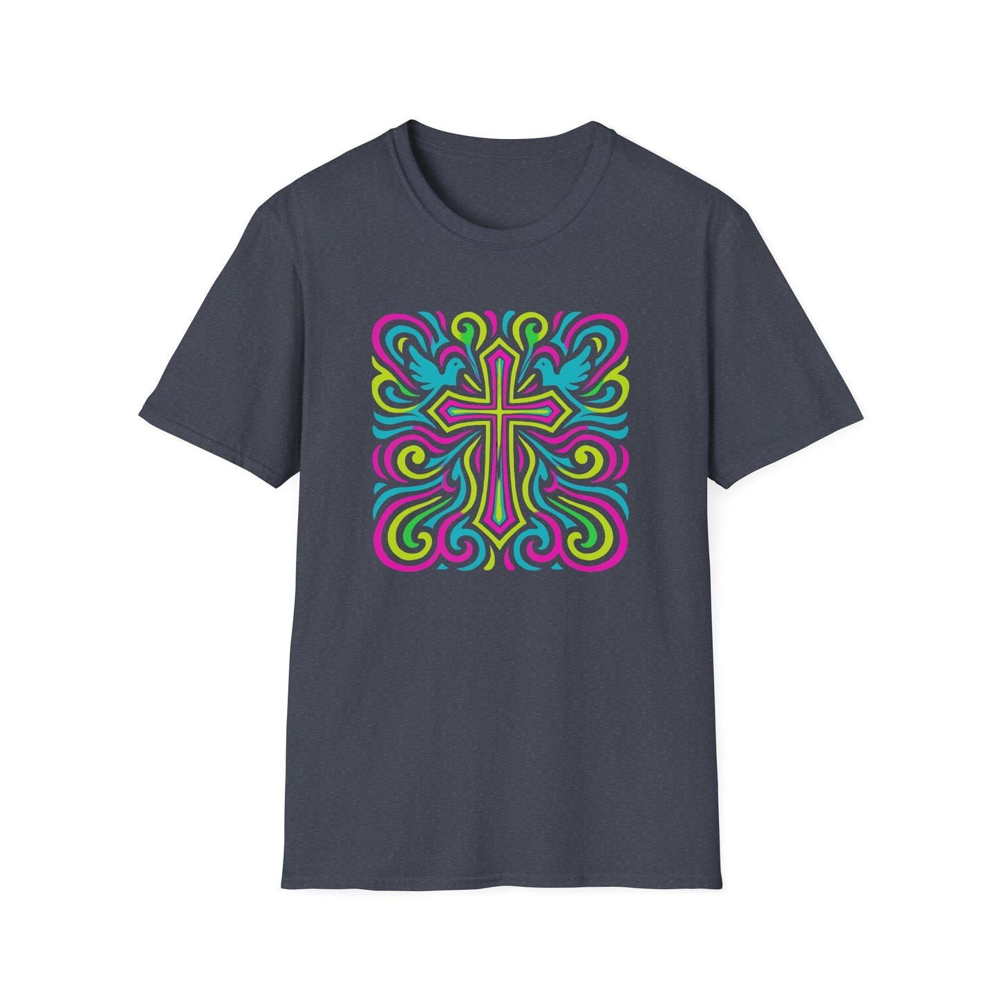 Colorful Cross with Doves T-Shirt