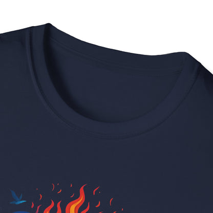 Colorful Cross with Fire T-Shirt