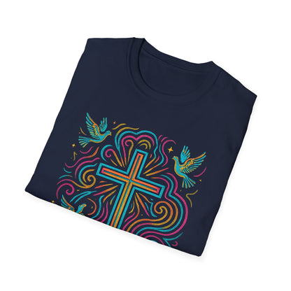 Swirl Cross with Doves T-Shirt
