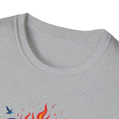 Colorful Cross with Fire T-Shirt