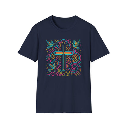Swirl Cross with Doves T-Shirt