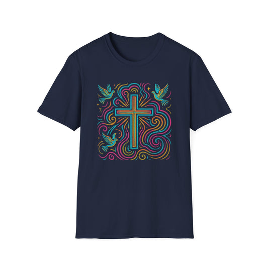 Swirl Cross with Doves T-Shirt