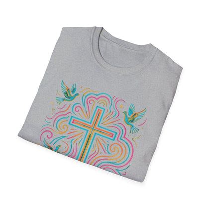 Swirl Cross with Doves T-Shirt