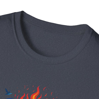 Colorful Cross with Fire T-Shirt