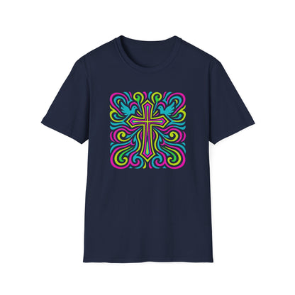 Colorful Cross with Doves T-Shirt