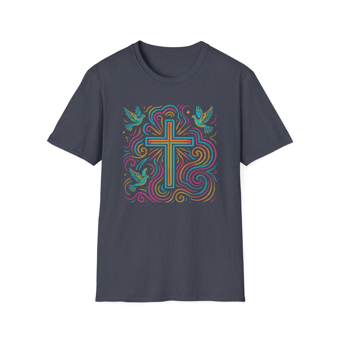 Swirl Cross with Doves T-Shirt