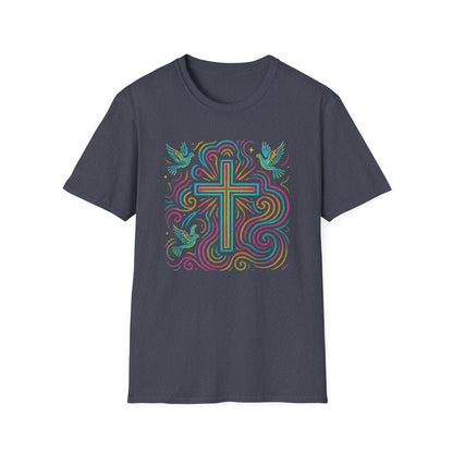 Swirl Cross with Doves T-Shirt