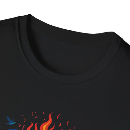 Colorful Cross with Fire T-Shirt