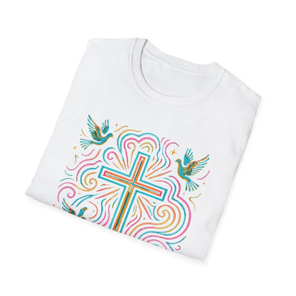 Swirl Cross with Doves T-Shirt