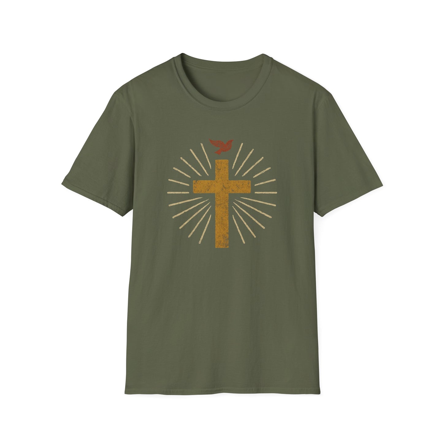Golden Cross with Dove T-Shirt