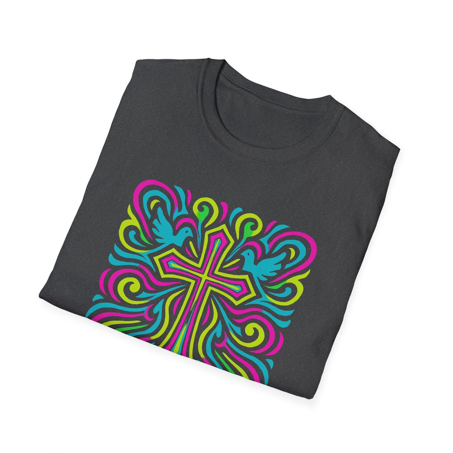 Colorful Cross with Doves T-Shirt
