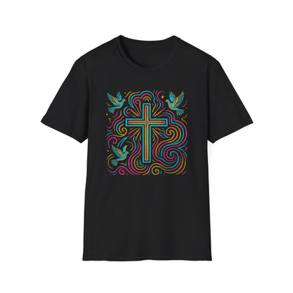 Swirl Cross with Doves T-Shirt