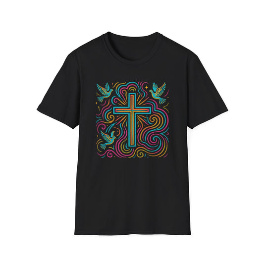 Swirl Cross with Doves T-Shirt