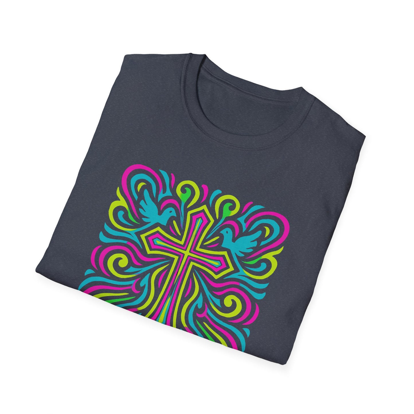 Colorful Cross with Doves T-Shirt