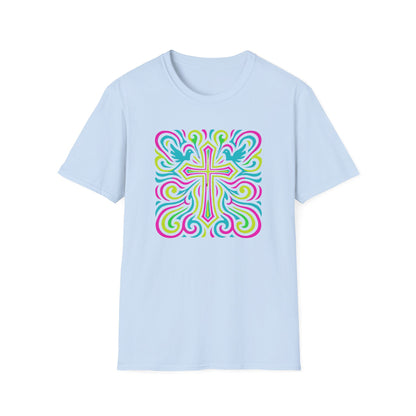 Colorful Cross with Doves T-Shirt