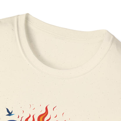 Colorful Cross with Fire T-Shirt