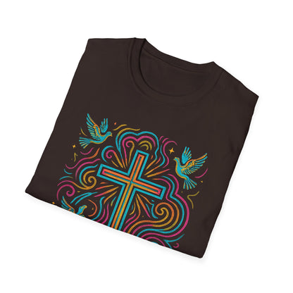 Swirl Cross with Doves T-Shirt