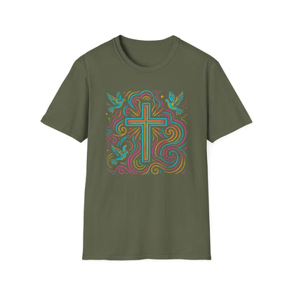 Swirl Cross with Doves T-Shirt
