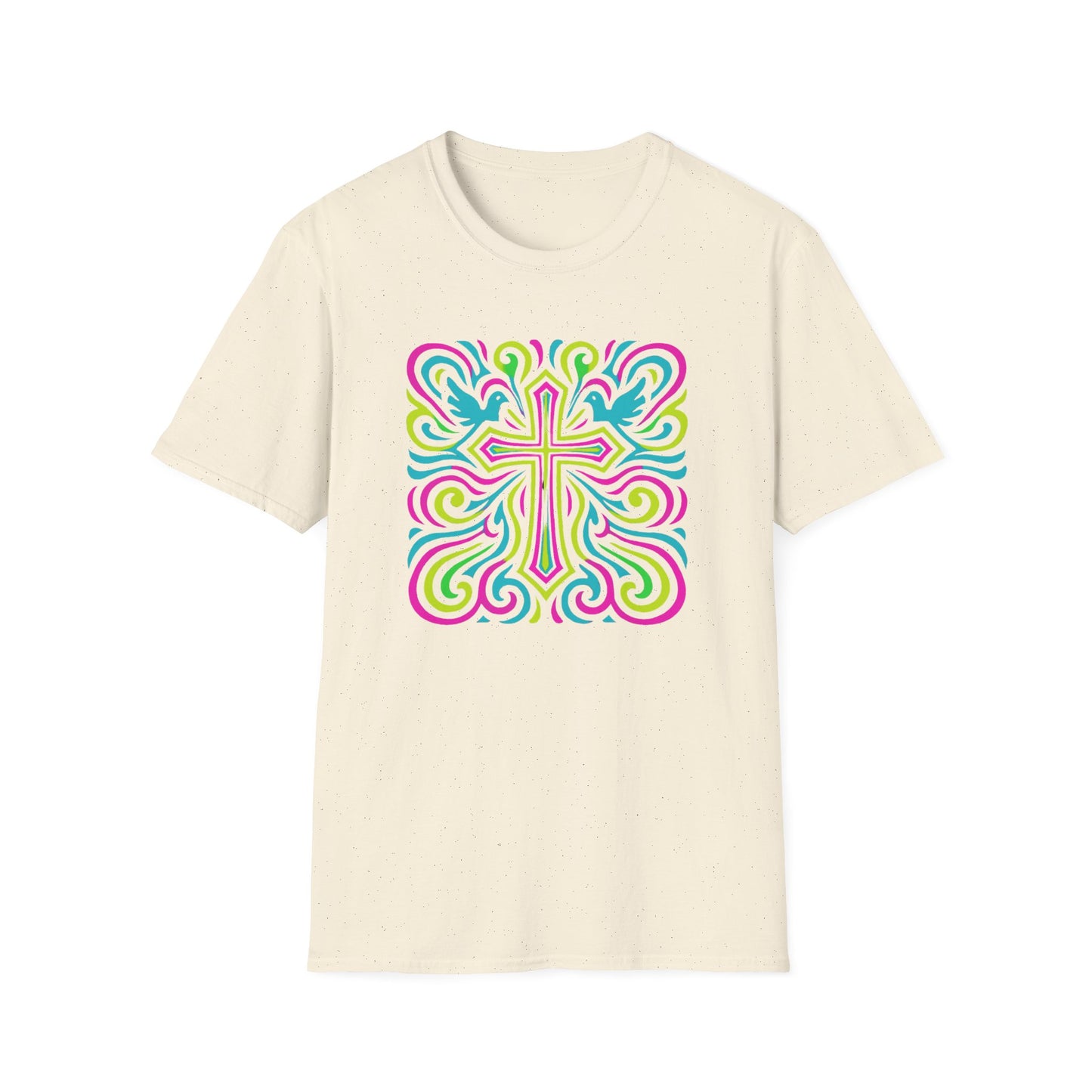 Colorful Cross with Doves T-Shirt