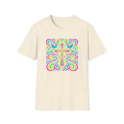 Colorful Cross with Doves T-Shirt